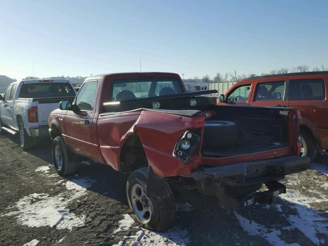 1FTYR10V9YPA93405 - 2000 FORD RANGER RED photo 3