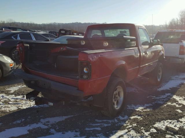 1FTYR10V9YPA93405 - 2000 FORD RANGER RED photo 4