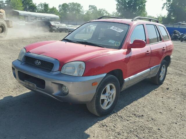 KM8SC73E84U749879 - 2004 HYUNDAI SANTA FE G RED photo 2