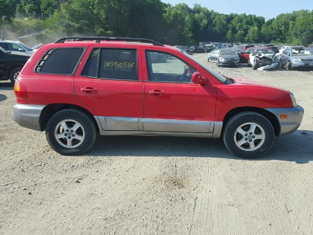 KM8SC73E84U749879 - 2004 HYUNDAI SANTA FE G RED photo 9