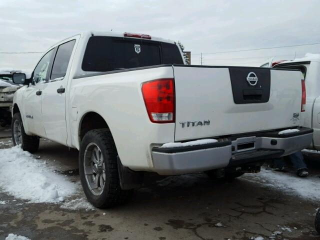 1N6AA07B07N213842 - 2007 NISSAN TITAN XE WHITE photo 3