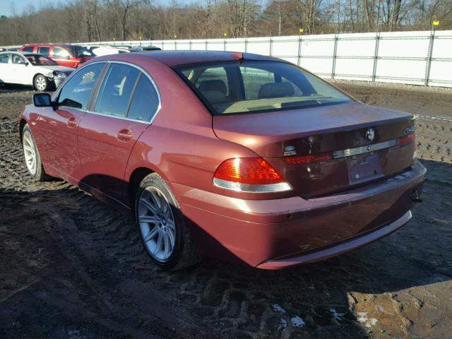 WBAGL63413DP63954 - 2003 BMW 745 I RED photo 3