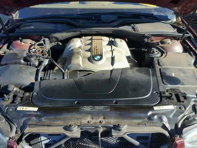 WBAGL63413DP63954 - 2003 BMW 745 I RED photo 7