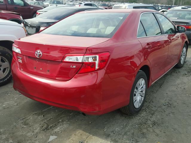 4T1BF1FKXEU797813 - 2014 TOYOTA CAMRY L RED photo 4