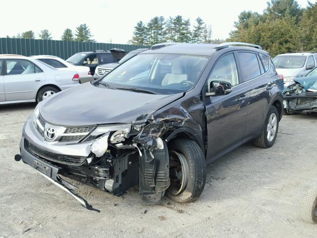 JTMRFREV8D5018477 - 2013 TOYOTA RAV4 XLE GRAY photo 2