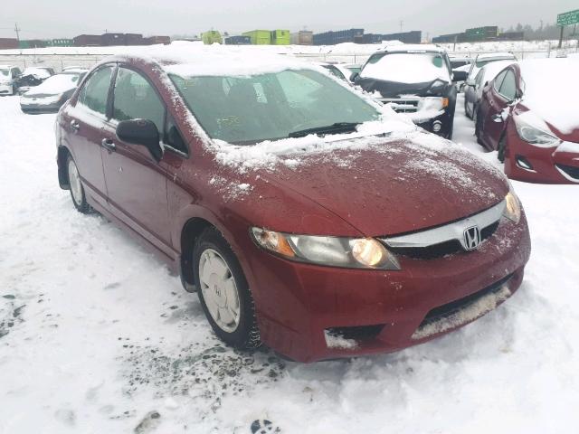 2HGFA16439H024097 - 2009 HONDA CIVIC DX-G RED photo 1