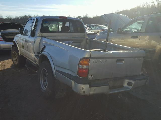 5TEWM72N02Z105754 - 2002 TOYOTA TACOMA XTR SILVER photo 3