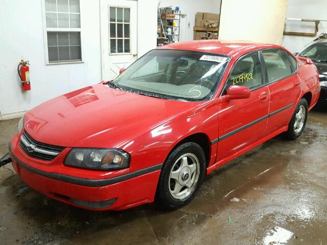 2G1WH55K129198549 - 2002 CHEVROLET IMPALA LS RED photo 2