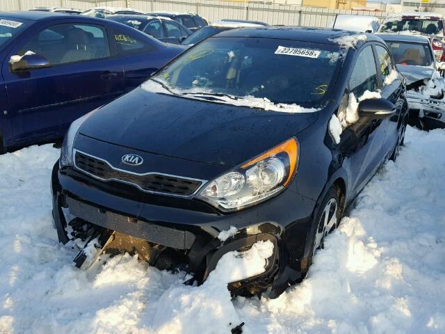 KNADN5A36F6715800 - 2015 KIA RIO EX BLACK photo 2