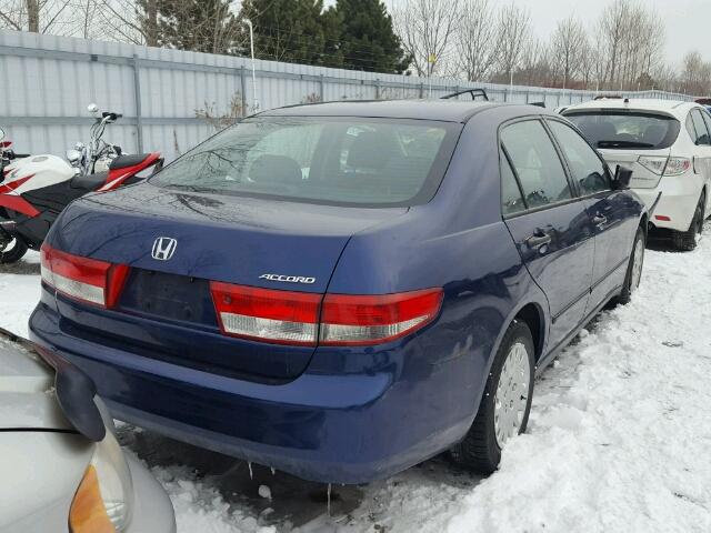 1HGCM56184A812551 - 2004 HONDA ACCORD DX BLUE photo 4