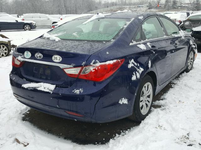 5NPEB4AC3CH339598 - 2012 HYUNDAI SONATA GLS BLUE photo 4