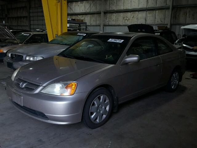 1HGEM21032L097752 - 2002 HONDA CIVIC EX GOLD photo 2