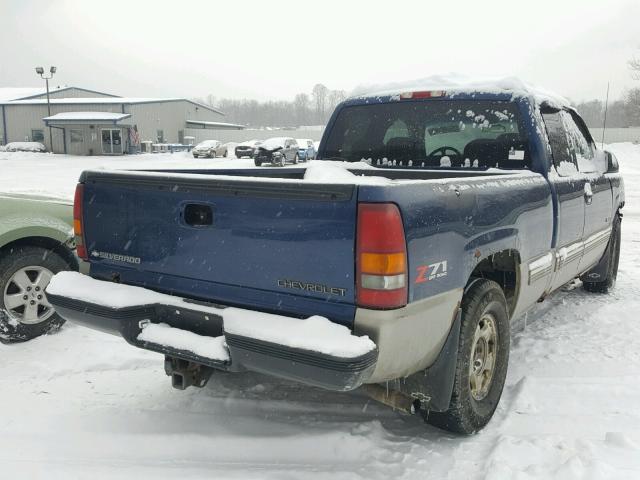 2GCEK19T9Y1311817 - 2000 CHEVROLET SILVERADO BLUE photo 4