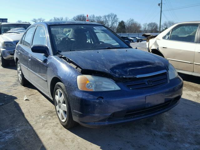 2HGES26712H514763 - 2002 HONDA CIVIC EX BLUE photo 1