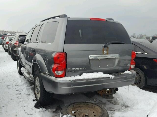 1D4HB58D35F617112 - 2005 DODGE DURANGO LI GRAY photo 3