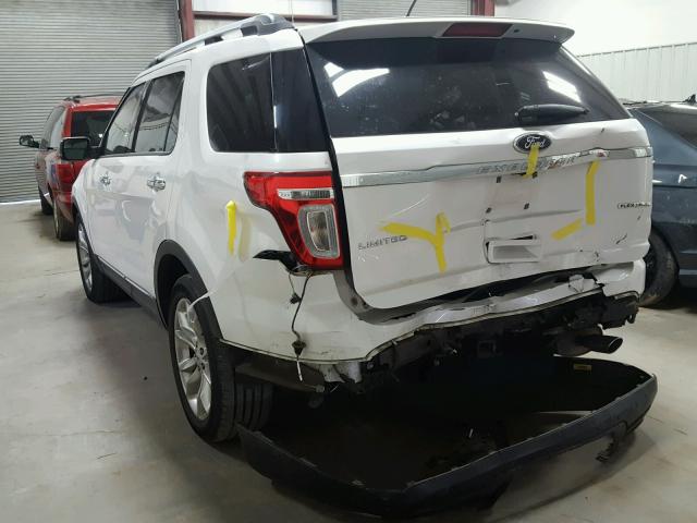 1FM5K7F82DGB26701 - 2013 FORD EXPLORER L WHITE photo 3