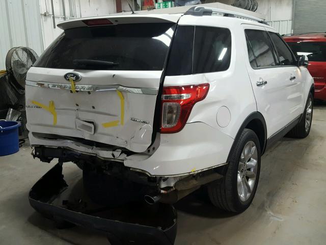 1FM5K7F82DGB26701 - 2013 FORD EXPLORER L WHITE photo 4