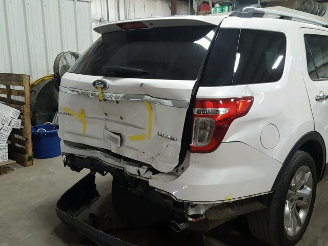 1FM5K7F82DGB26701 - 2013 FORD EXPLORER L WHITE photo 9