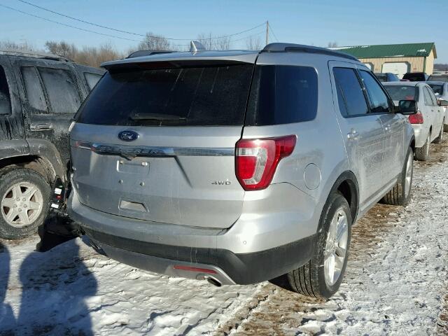 1FM5K8D8XHGD16146 - 2017 FORD EXPLORER X SILVER photo 4