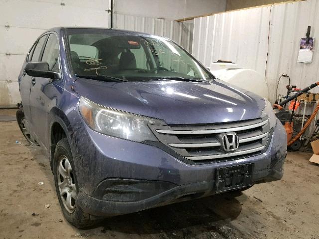 5J6RM4H30CL075585 - 2012 HONDA CR-V LX BLUE photo 1