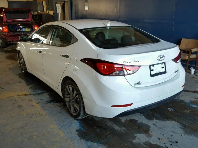 5NPDH4AE3EH458086 - 2014 HYUNDAI ELANTRA SE WHITE photo 3