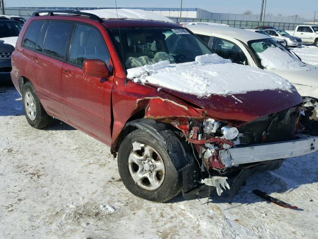 JTEGD21A430052141 - 2003 TOYOTA HIGHLANDER MAROON photo 1