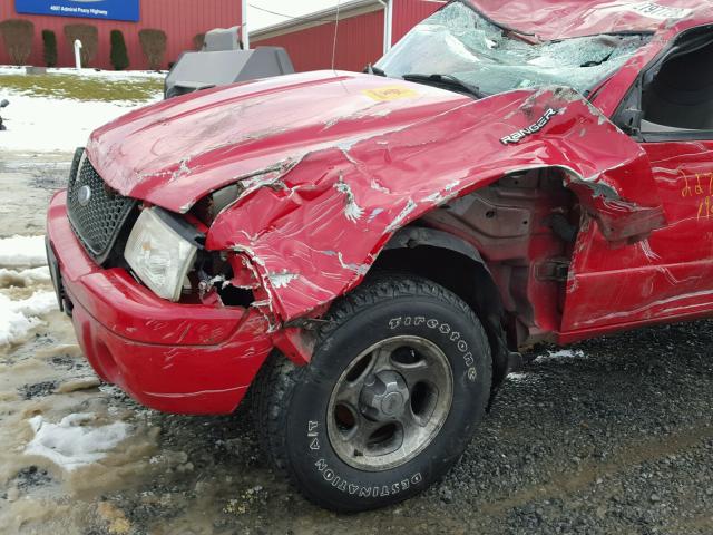 1FTYR11U42PB66175 - 2002 FORD RANGER RED photo 10