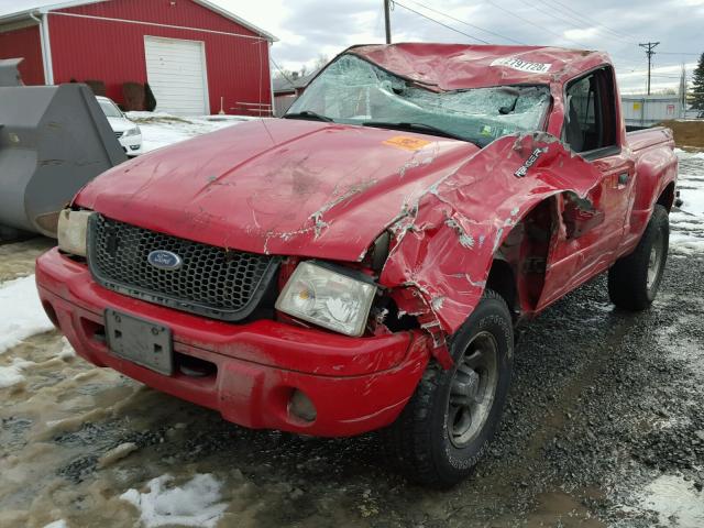 1FTYR11U42PB66175 - 2002 FORD RANGER RED photo 2