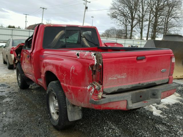 1FTYR11U42PB66175 - 2002 FORD RANGER RED photo 3