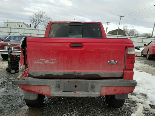 1FTYR11U42PB66175 - 2002 FORD RANGER RED photo 6