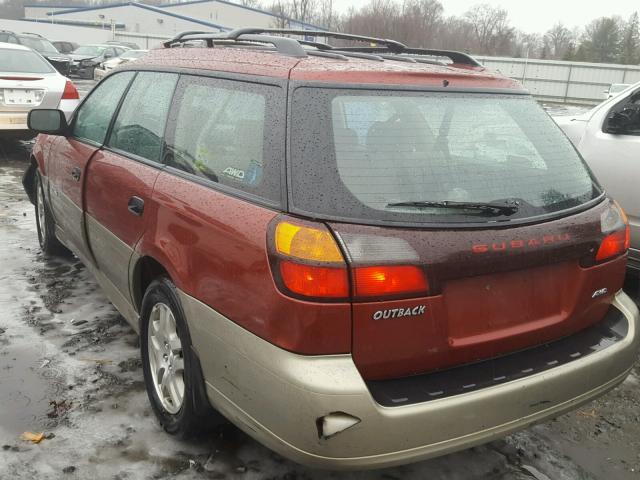 4S3BH675647643178 - 2004 SUBARU LEGACY OUT RED photo 3