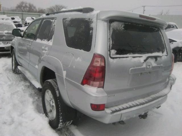 JTEBU14R638010478 - 2003 TOYOTA 4RUNNER SR SILVER photo 3