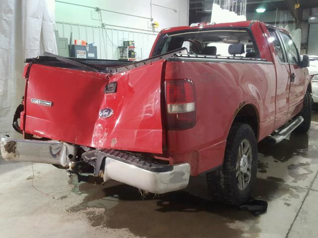 1FTPX14V68FA22101 - 2008 FORD F150 RED photo 4