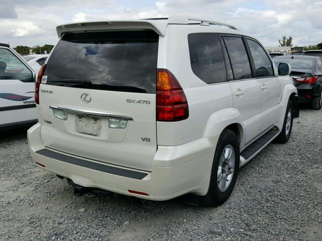 JTJBT20X060110027 - 2006 LEXUS GX 470 WHITE photo 4