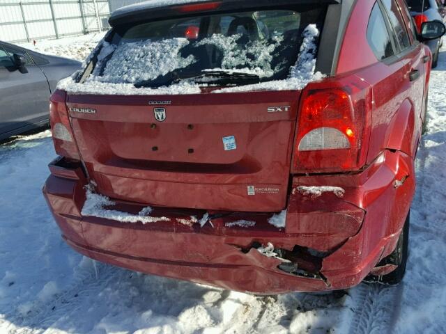 1B3HB48B67D350036 - 2007 DODGE CALIBER SX RED photo 9