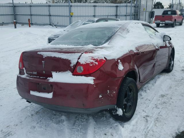 1G2ZG57B484209256 - 2008 PONTIAC G6 BASE RED photo 4