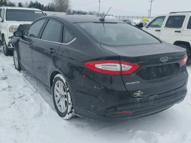 1FA6P0H72E5391837 - 2014 FORD FUSION SE BLACK photo 3