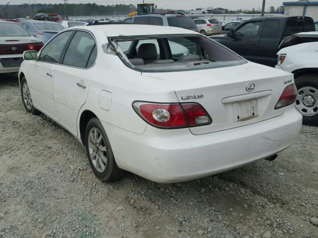 JTHBA30G340019487 - 2004 LEXUS ES 330 WHITE photo 3