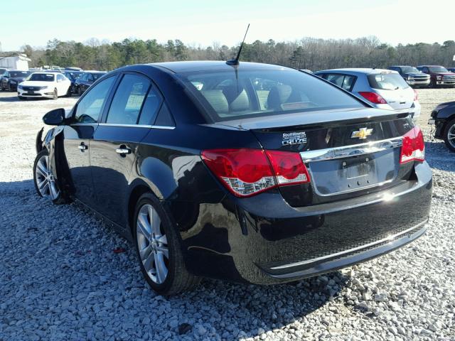 1G1PG5SB1E7256709 - 2014 CHEVROLET CRUZE LTZ BLACK photo 3