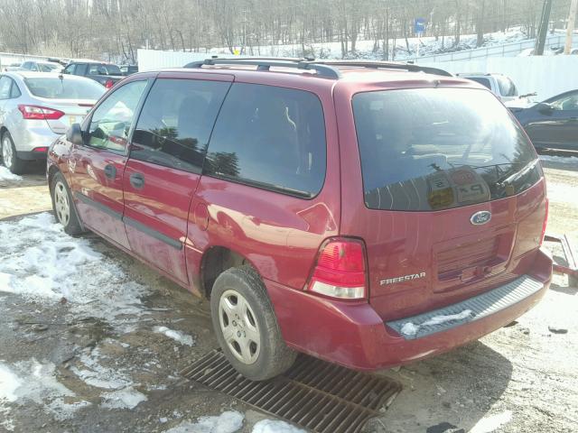 2FMZA51665BA10960 - 2005 FORD FREESTAR S RED photo 3