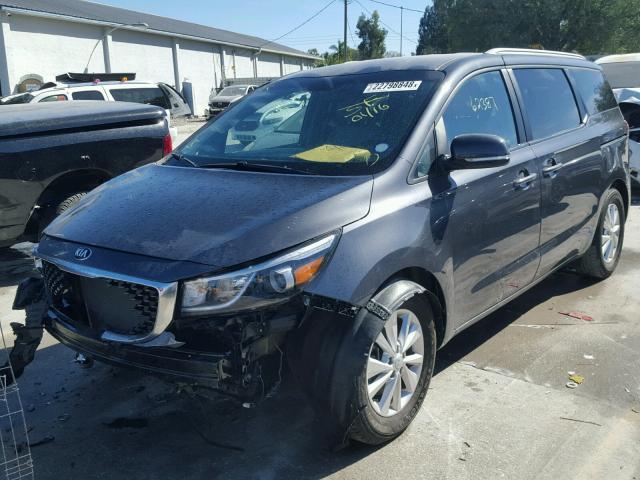 KNDMB5C14F6058874 - 2015 KIA SEDONA LX GRAY photo 2