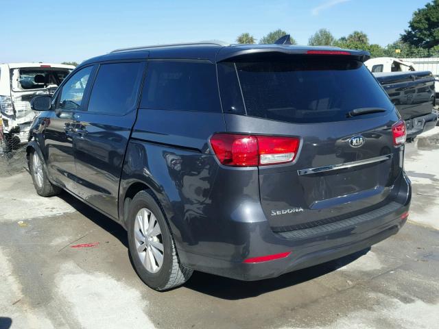 KNDMB5C14F6058874 - 2015 KIA SEDONA LX GRAY photo 3