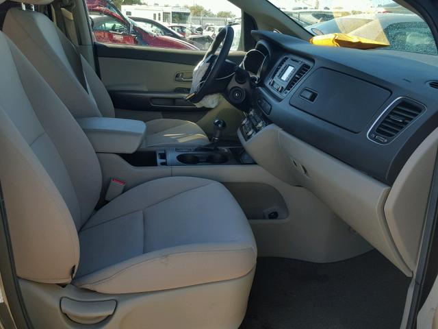 KNDMB5C14F6058874 - 2015 KIA SEDONA LX GRAY photo 5