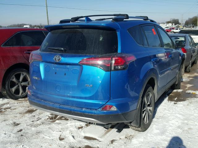 JTMWFREVXHJ124042 - 2017 TOYOTA RAV4 XLE BLUE photo 4