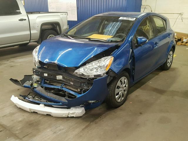 JTDKDTB34D1046291 - 2013 TOYOTA PRIUS C BLUE photo 2