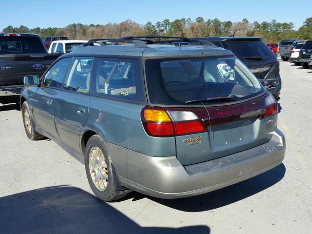 4S3BH806437613562 - 2003 SUBARU LEGACY OUT GREEN photo 3