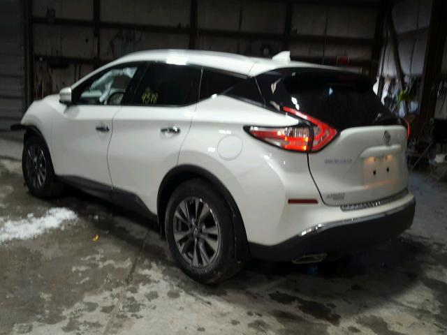 5N1AZ2MH4HN197335 - 2017 NISSAN MURANO S WHITE photo 3