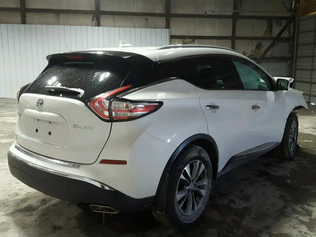 5N1AZ2MH4HN197335 - 2017 NISSAN MURANO S WHITE photo 4