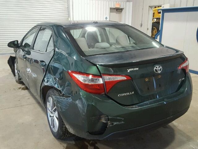 5YFBPRHE9EP052863 - 2014 TOYOTA COROLLA EC GREEN photo 3