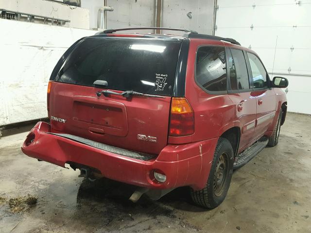 1GKDT13S542191313 - 2004 GMC ENVOY RED photo 4